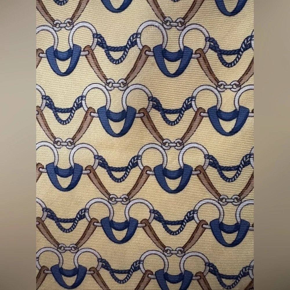Vintage Paolo Gucci 100% Silk Equestrian Tie